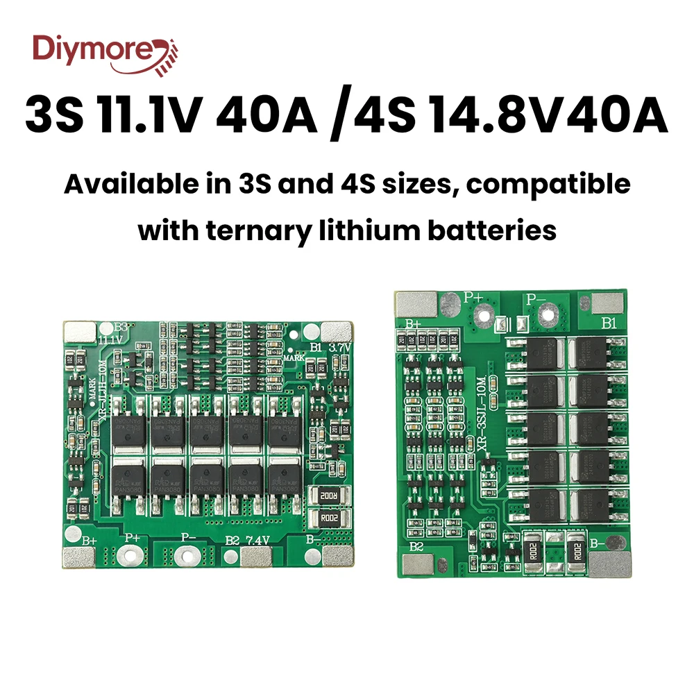 3S/4S 40A Ternäre Lithium-Batterie-Schutzplatine mit Gleichport-Balancierung 10Mos 1.1V/14.8V
