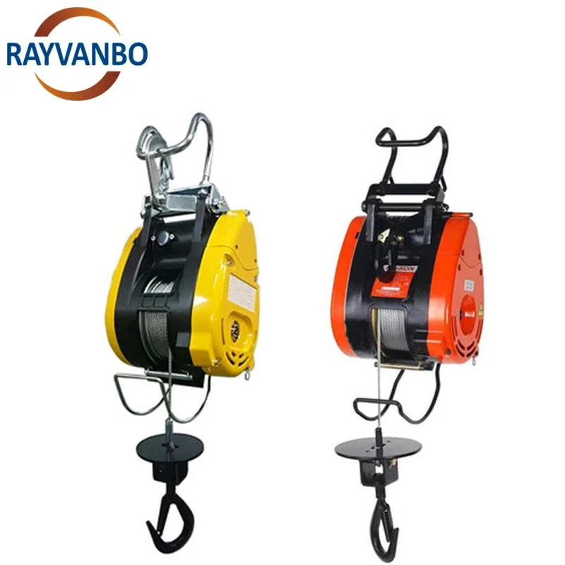 mini electric Hoist Winch with cable stops automatically over the limit cable stops automatically when when reverse rotation