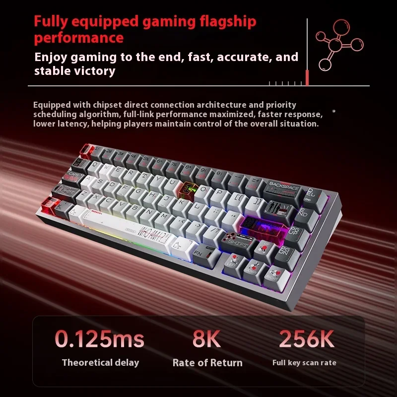 

JamesDonkey R3 TMR Magnetic Switch Keyboard Wired Aluminium Mechanical Keyboard 8K RT0.01mm Gaming Keyboard PC Accessory
