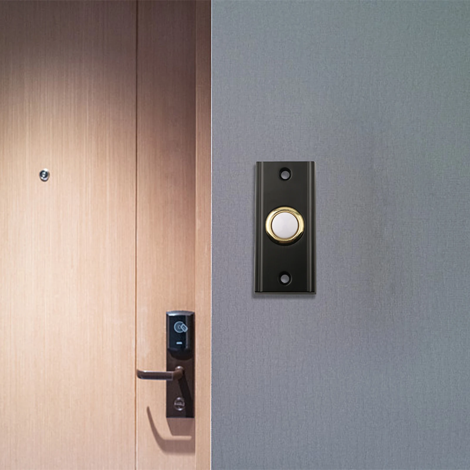 Door Bell Push Button LED Lighted Door Bell Low Voltage Pre-drilled Screw Openings Suitable For Stucco And Wood Wall