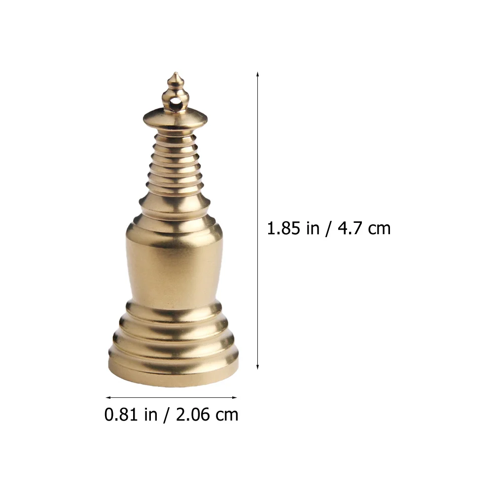 

2Pcs Pagoda DIY Brass Pendants Compact Elegant Design Suitable for Keychain Bag Embellishments