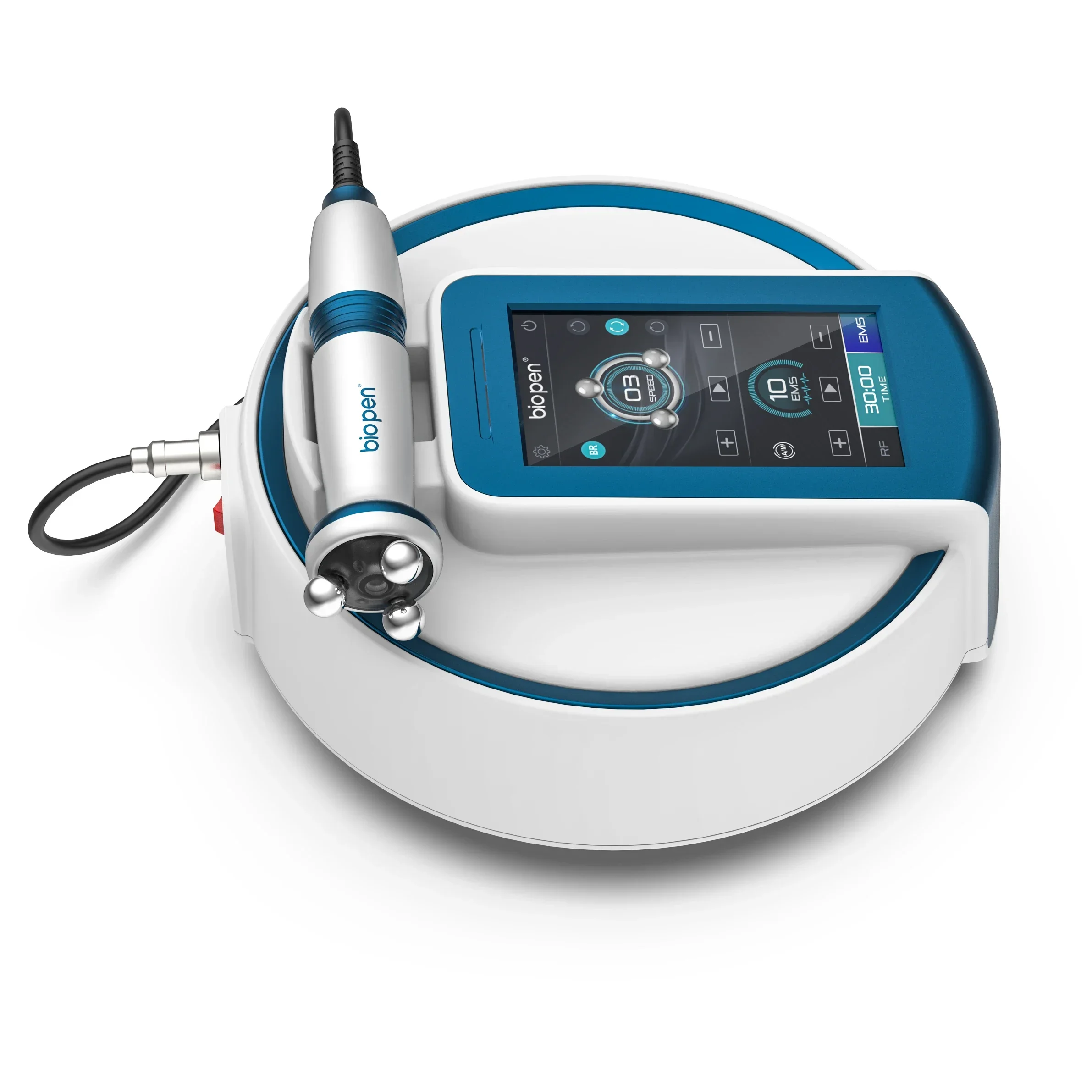 

2025electric ems facial massage bio pen ems face lifting device led photon therapy machine 360 rotating skin therapy bio pen