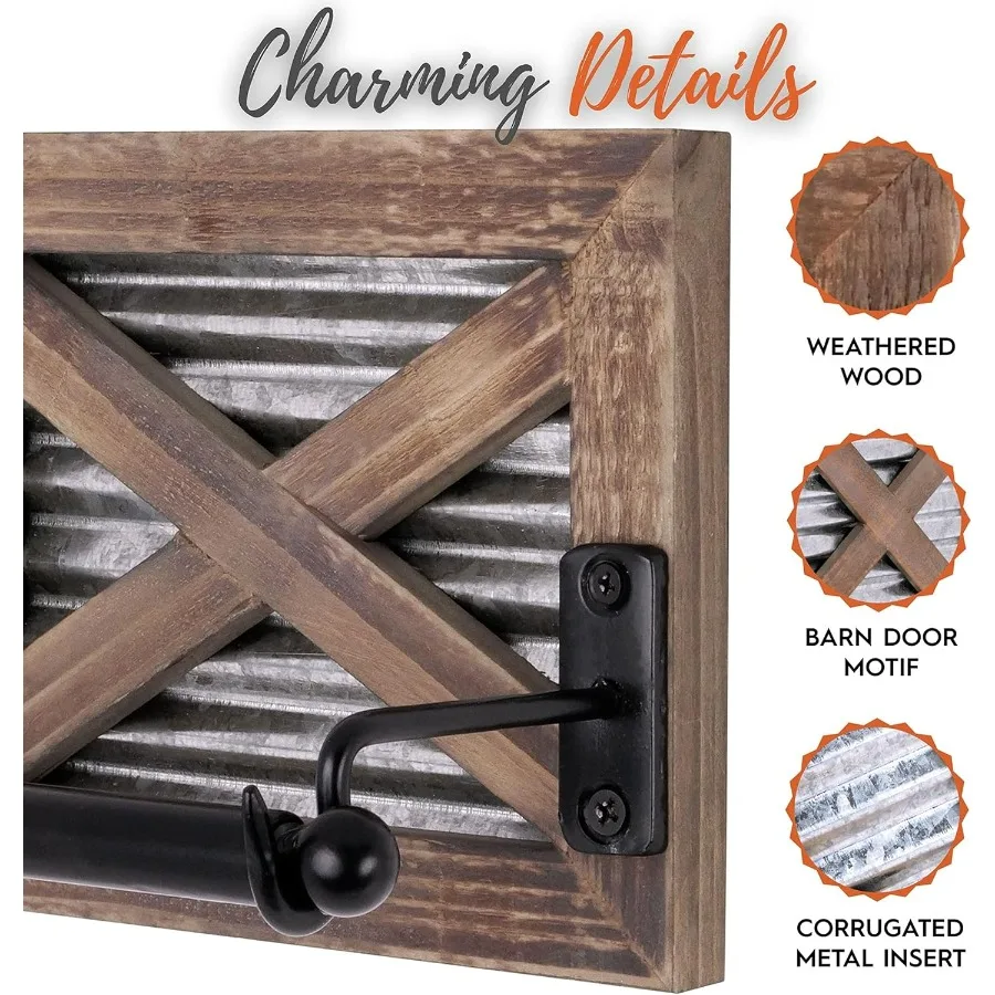 Porta carta igienica per fattoria, porta asciugamani per bagno, set porta asciugamani per fattoria, 3 pezzi, supporto da parete per bagno in fattoria