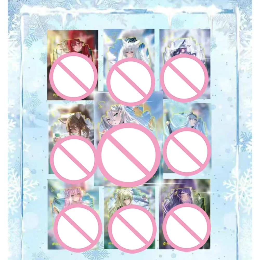 أنيمي لعبة آلهة بطاقات جميلة وساحرة الفتيات رايدن شوغون إليسيا فريد إغراء حفلة عيد بطاقات هدايا للبنين