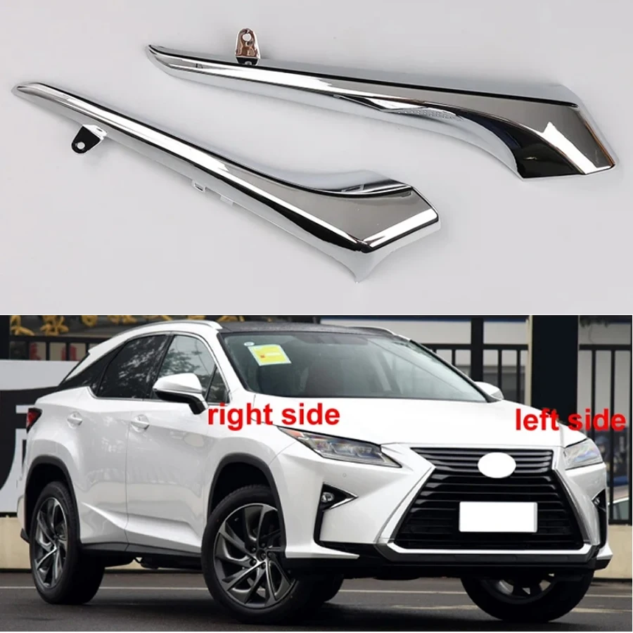 

For Lexus RX RX300 RX350 RX450 2016-2021 Car Accessories Side Rearview Mirror Lower Cover Chrome Trim Strip