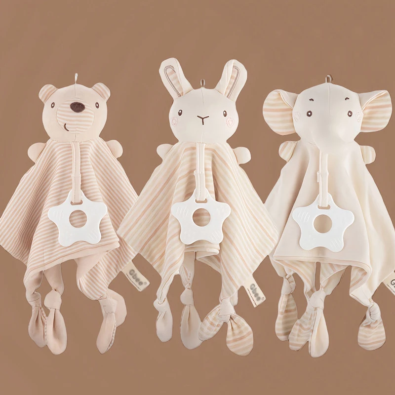 Baby Comfort Blanket Cotton Comforter Towel Soft Newborn Sleeping Plush Dolls Kids Fashion Sleep Plush Toy Soothe Appease Towel