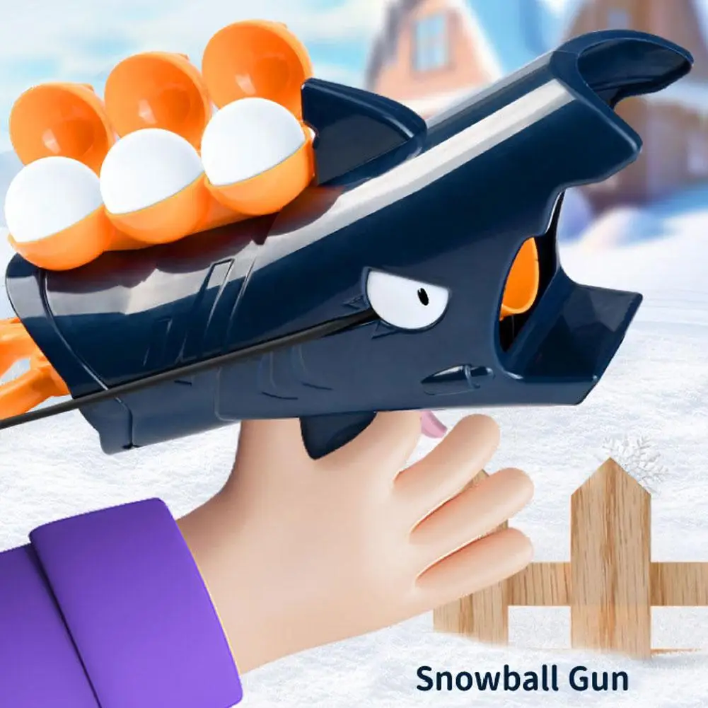 Set di giocattoli per creare palle di neve di squalo Set di giocattoli per palle di neve invernali all'aperto per bambini Divertimento giocattolo per lotta sulla neve Gioco regalo Giocattolo sportivo