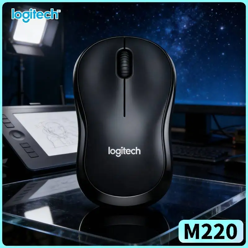 Logitech M220 Wireless Mouse Silent Clicks 2.4GHz Stable Link 10m Distance 18-Month Battery Desktop Accessory