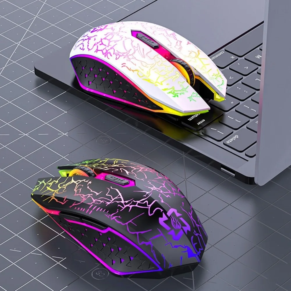 

Bluetooth 2.4G Wireless Mouse RGB Dual-mode Laptop Wireless Mouse Colorful Lights High-Precision Rechargeable Mouse Office/Home