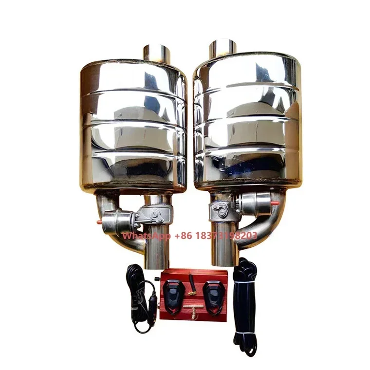 

Fast Shipping High Quality Exhaust Muffler with 76mm 304SS Electric Valve for Power Boost 1 Year Warranty