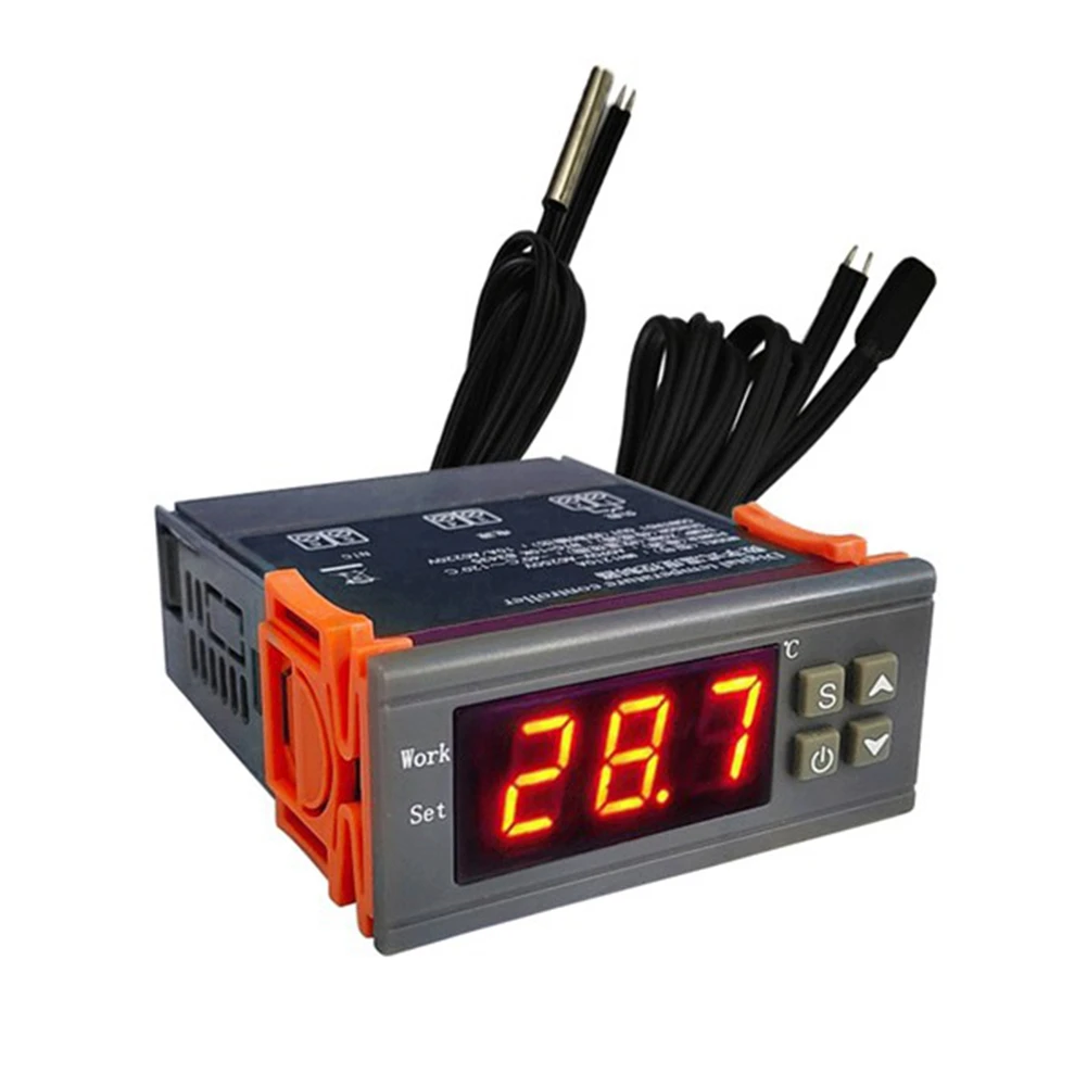 MH1210W цифровой регулятор температуры AC90-250V 10A 220V термостат-регулятор с датчиком, контроль нагрева и охлаждения