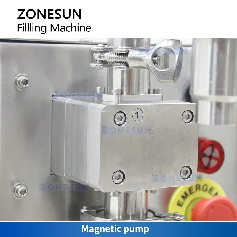 ZONESUN ZS-YTMP45L2 Automatic Servo Motor Magnetic Pump Liquid Filling Machine Dual Heads Large Bucket Bottle Filler Equipment