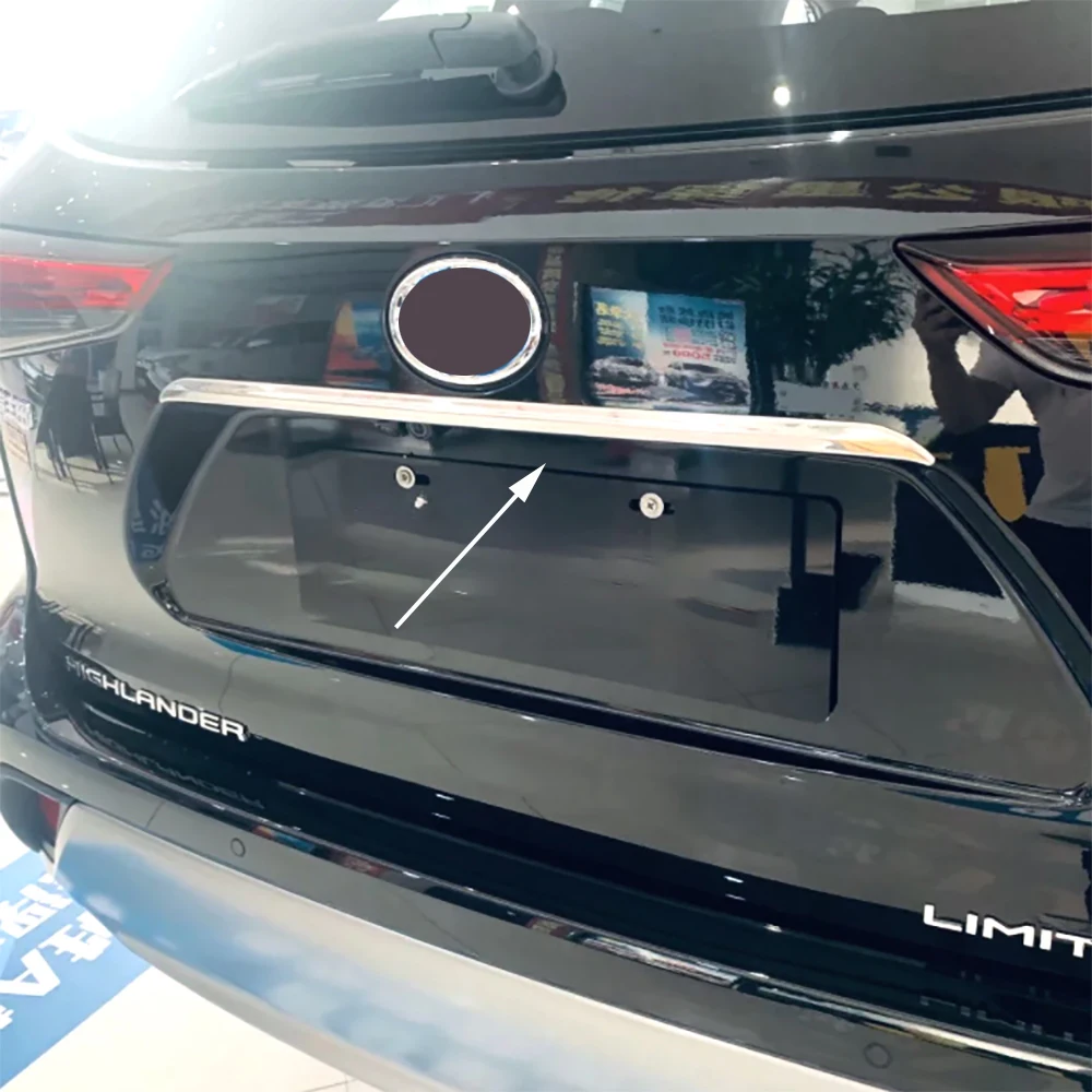 

Silver Metal Chrome Trunk Tailgate Door Rear Hatch Trim Moulding For 2019-2025 Toyota Highlander Accessories