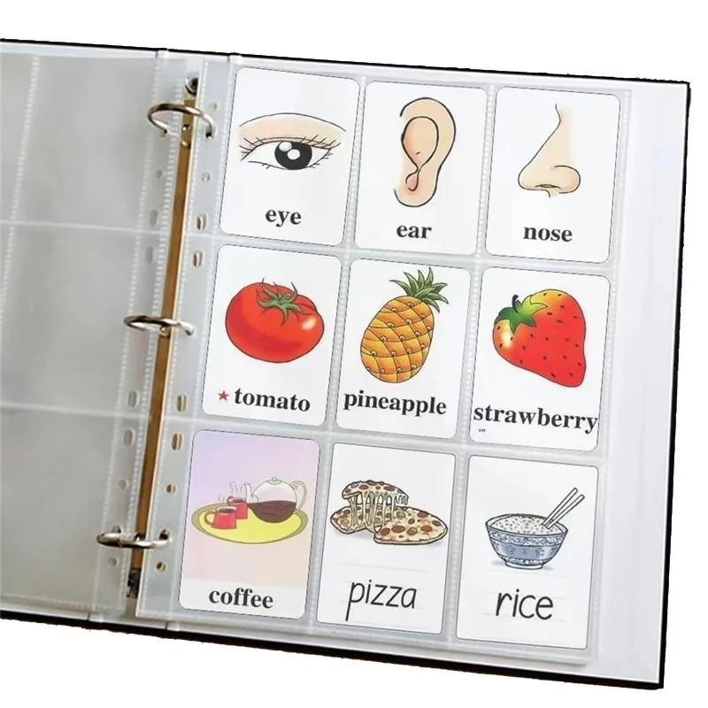 10Sheet/Set Card Protector Sleeves 9 Pocket Gaming Trading Card Album Photocard Holder for Stickers Stamps Card Page Storage