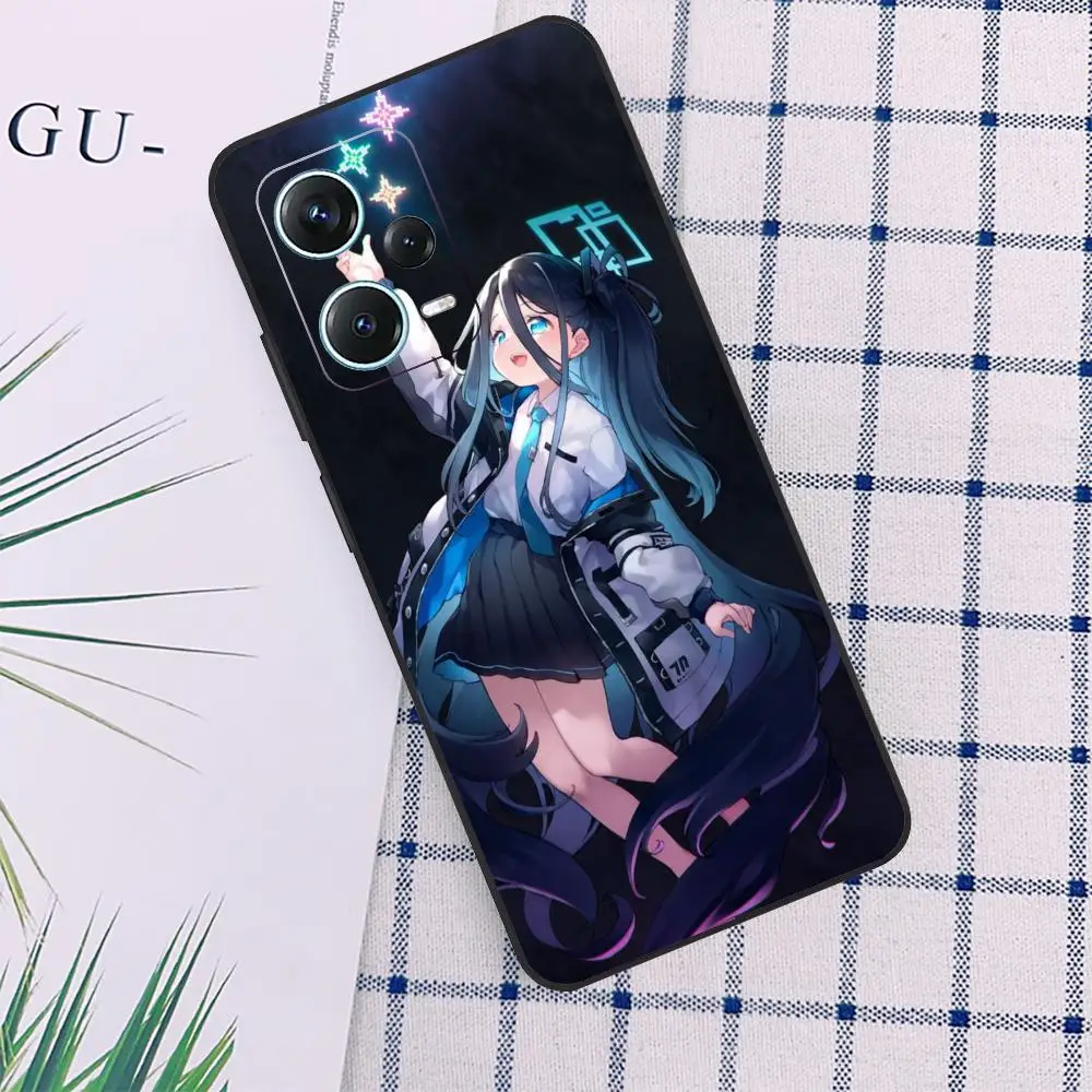 

Blue Archive Phone Case For Redmi Note 13 Pro Plus 12 11 A3X A1 A2 13C 12C Black Cover