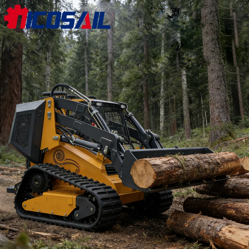 

Mini Slip Loader Diesel Engine Crawler Compact Hydraulic Slip Steering Loader with Accessories for Sale