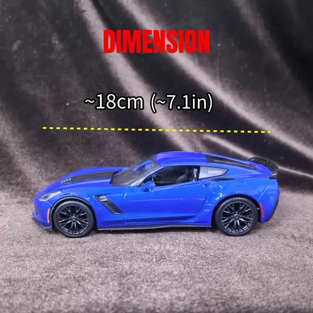 Modèle de voiture Corvette Z06 2015, échelle 1:24, réplique Miniature de véhicule de luxe, jouet cadeau de noël pour enfant, 2015