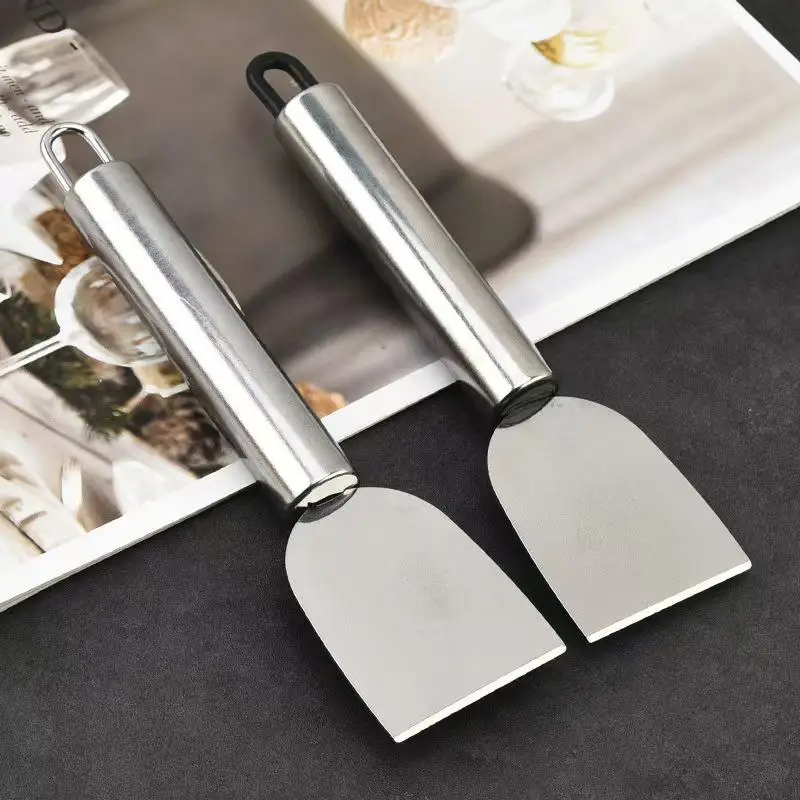 2pcs Versatile Cleaning Scraper Durable Metal Stainless Steel Glue Remover Snow Shovel for Kitchen, Bathroom and Home Use New