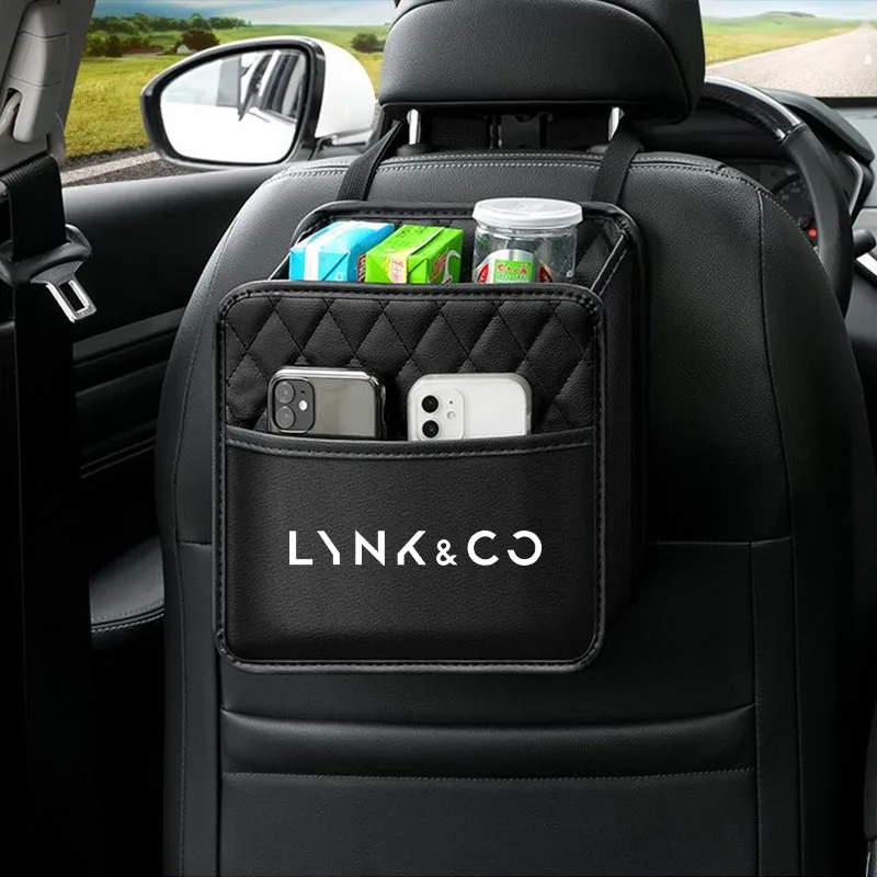 Car Storage Bag Hanging Seat Back Tissue Water Cup Holder For Lynk&Co 01 05 09 02 Lynk Co 03 EM-F 06 Phev Accessories Interior