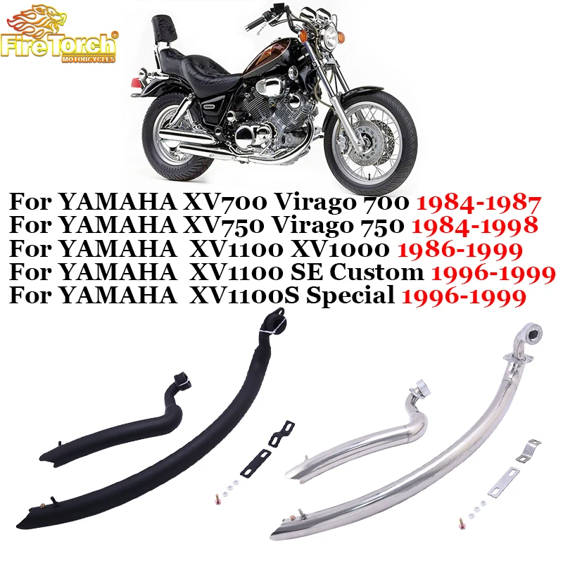 For YAMAHA  XV700 XV750 Virago 700 750 1984 - 1998 Motorcycle Exhaust System For XV1100 XV1100 SE Custom XV1100S Special XV1000