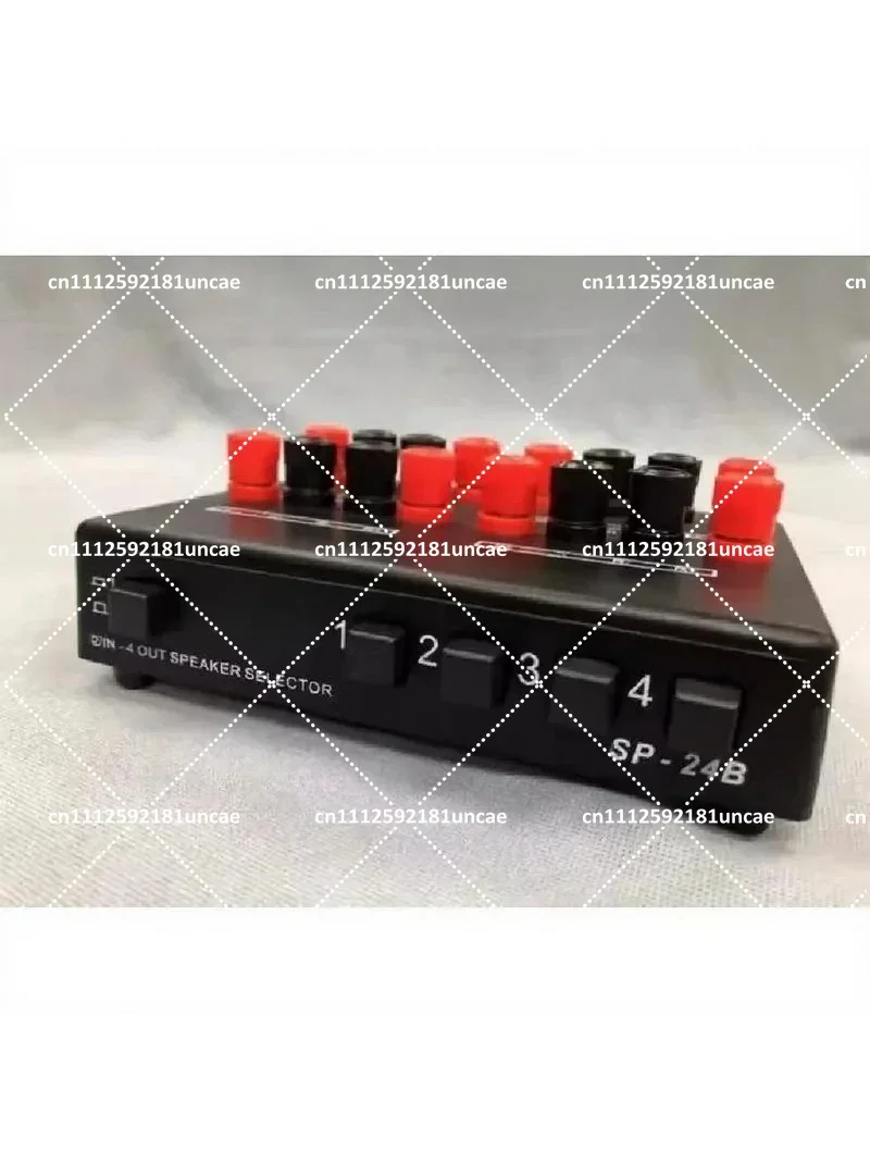 Stereo Audio Switcher Controller 2-In-4-Out Selector Box for Speaker Amplifier Home Audio Switch
