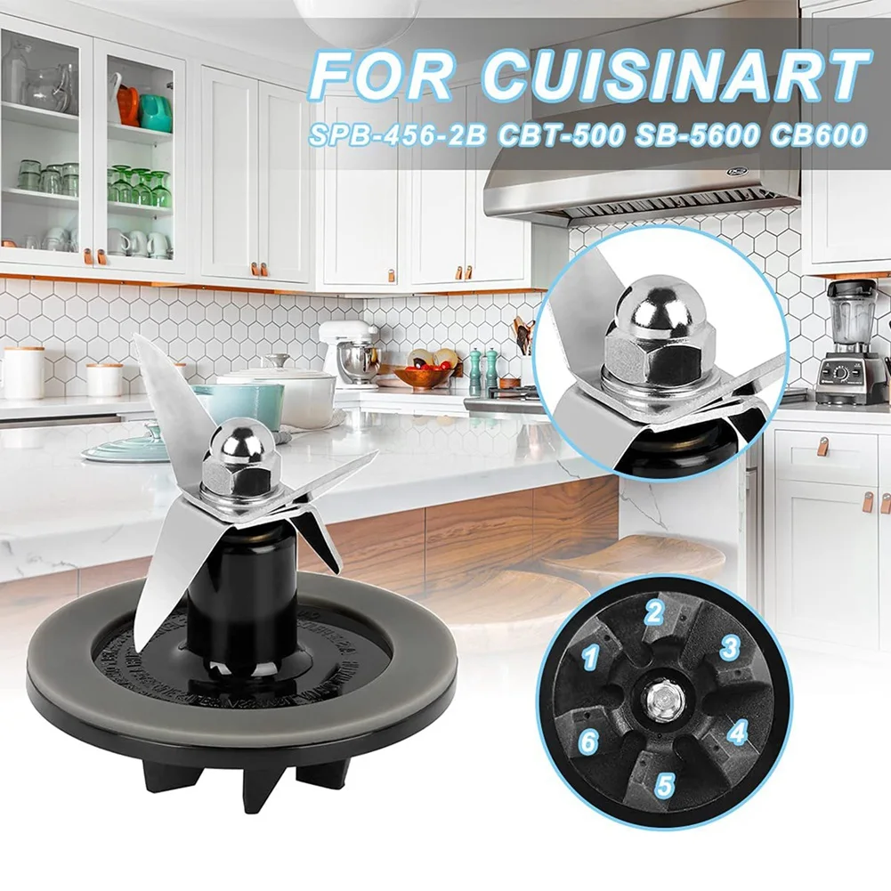 مجموعة قطع الخلاط، قطع غيار شفرة الخلاط، متوافقة مع خلاطات Cuisinart CBT-500، SB5600، CB600