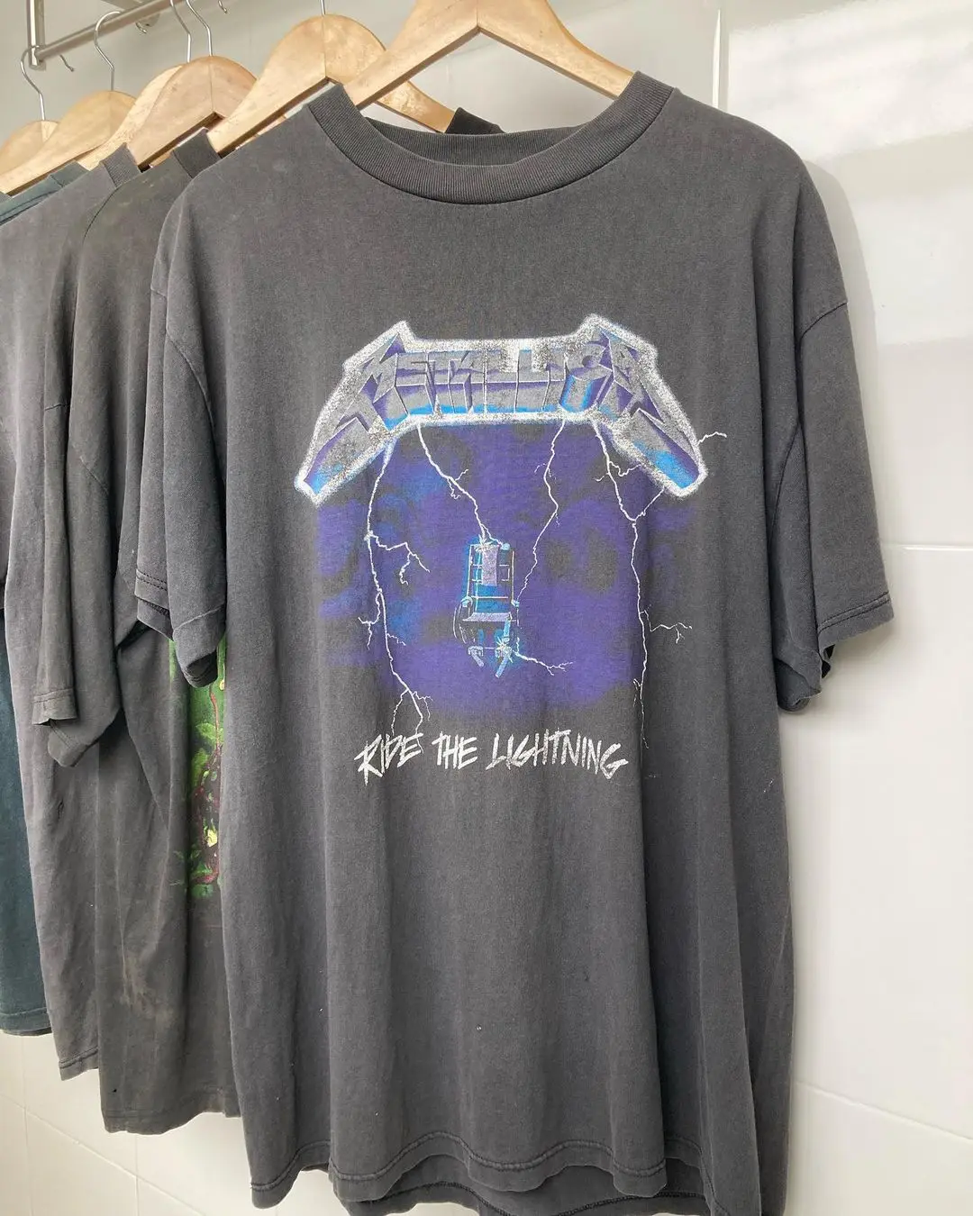 Metallica 1984 Album Song Ride The Lightning Heavy Old Short Sleeve T Women Clothing Gothic Harajuku Y2k Top GraphicT Shirts