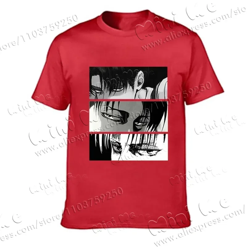 

Women T-shirts Japanese Anime Attack On Titan Levi Ackerman Eye Punk Tops Summer Harajuku Oversized Gothic Short Sleeve T-shirt