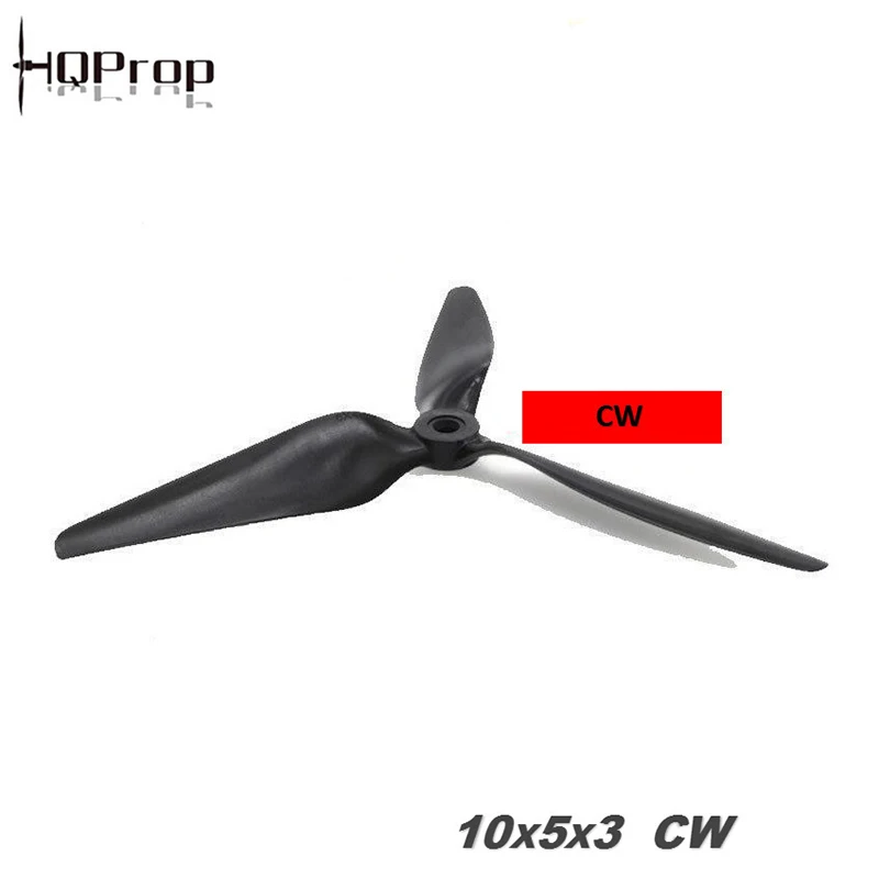 2쌍(2CW+2CCW) HQProp Macroquad 10X5X3 1050 10인치 3-블레이드 블랙 카본 강화 나일론 프로펠러 RC FPV 드론용