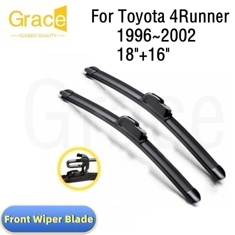 

Wiper Blade For Toyota 4Runner 18" +16“ Car Windshield Windscreen Rubber 1996 1997 1998 1999 2000 2001 2002