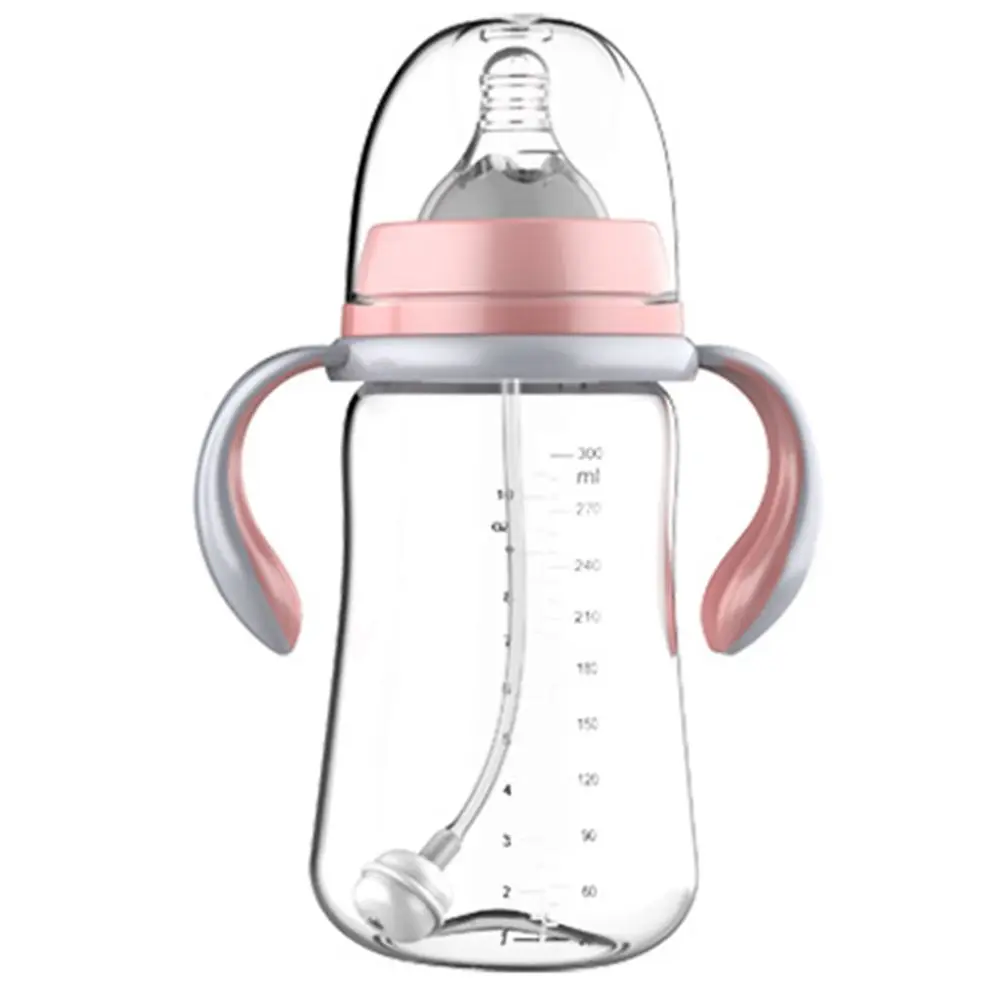 

Food grade Anti-drop High capacity Anti-Slip Handle Wide Mouth Feeding Bottle Baby Bottle Milk Feeding Bottle Water Bottle