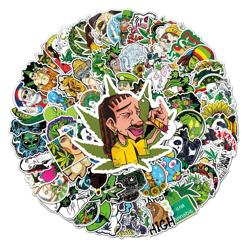 10/30/50/100 Stück lustige Blätter Charakter Rauchen Graffiti Aufkleber für Laptop Motorrad Skateboard wasserdicht coole Aufkleber Spielzeug