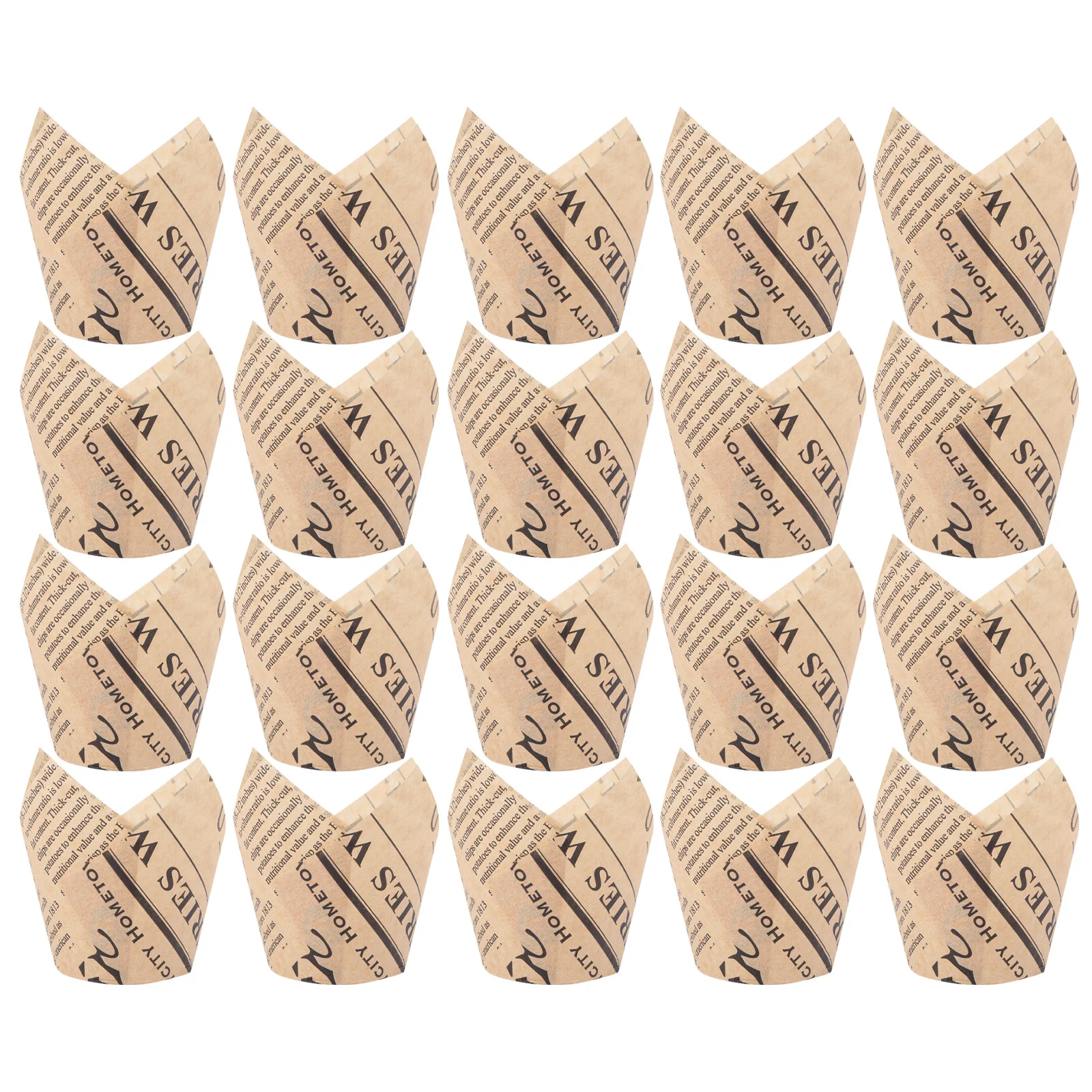 

100 PCS Cake Cups Cupcake Paper Color Fancy Cupcack Wraps Wrapper Wrappers Flame