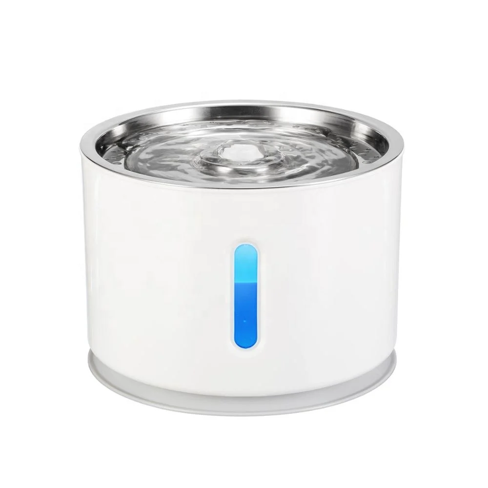 New Design Automatic 360 Pet Dog Cat Water Fountain,USB Stainless Steel Pet Drinking Fountain Cat Water Dispenser