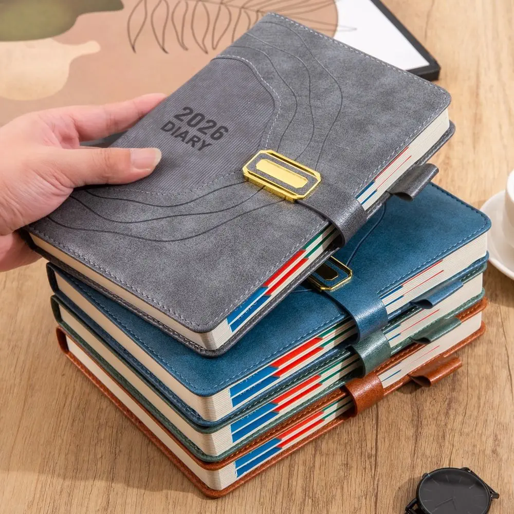 Portable Thickened Paper 2026 Schedule Notepad Self-discipline Efficiency Daily Planner Book English Diary Task