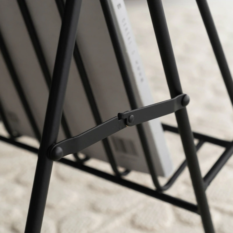 Modern Magazine Rack Desktop Bookshelf Iron Art Living Room Folding Magzine Book Storage Rack Creative Home Decor