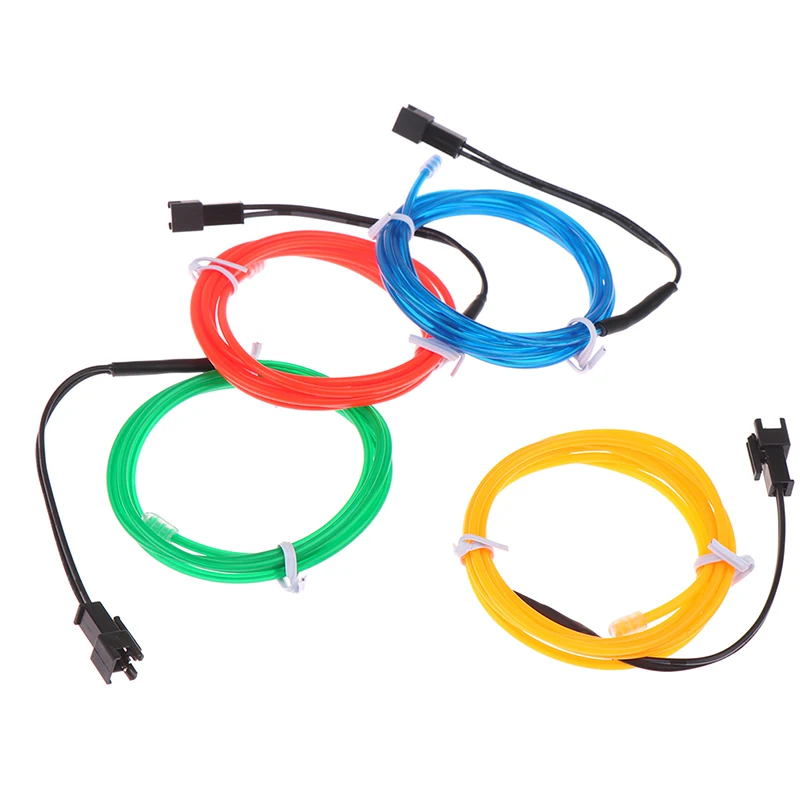 1M Neon Light Dance Party Decor Light LED Lamp Flexible EL Wire Rope Tube Strip