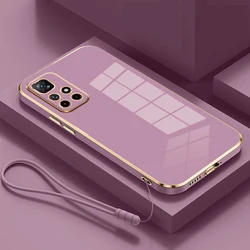 For Xiaomi Redmi 10 Case Redmi 10 2022 Phone Case Redmi 10 Prime 2022 Cover Redmi 10 Luxury Square Plating Shockproof Back Cover