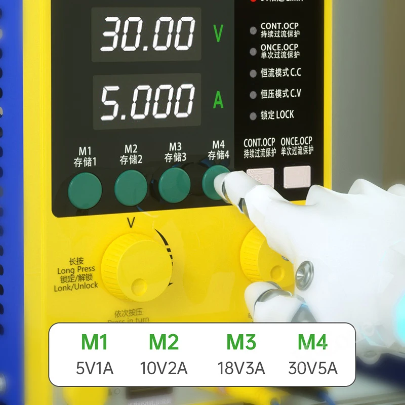 MECHANIC M3005D 30V/5A programming DC stabilized power supply Multifunctional programmable DC regulated for phone repair tool