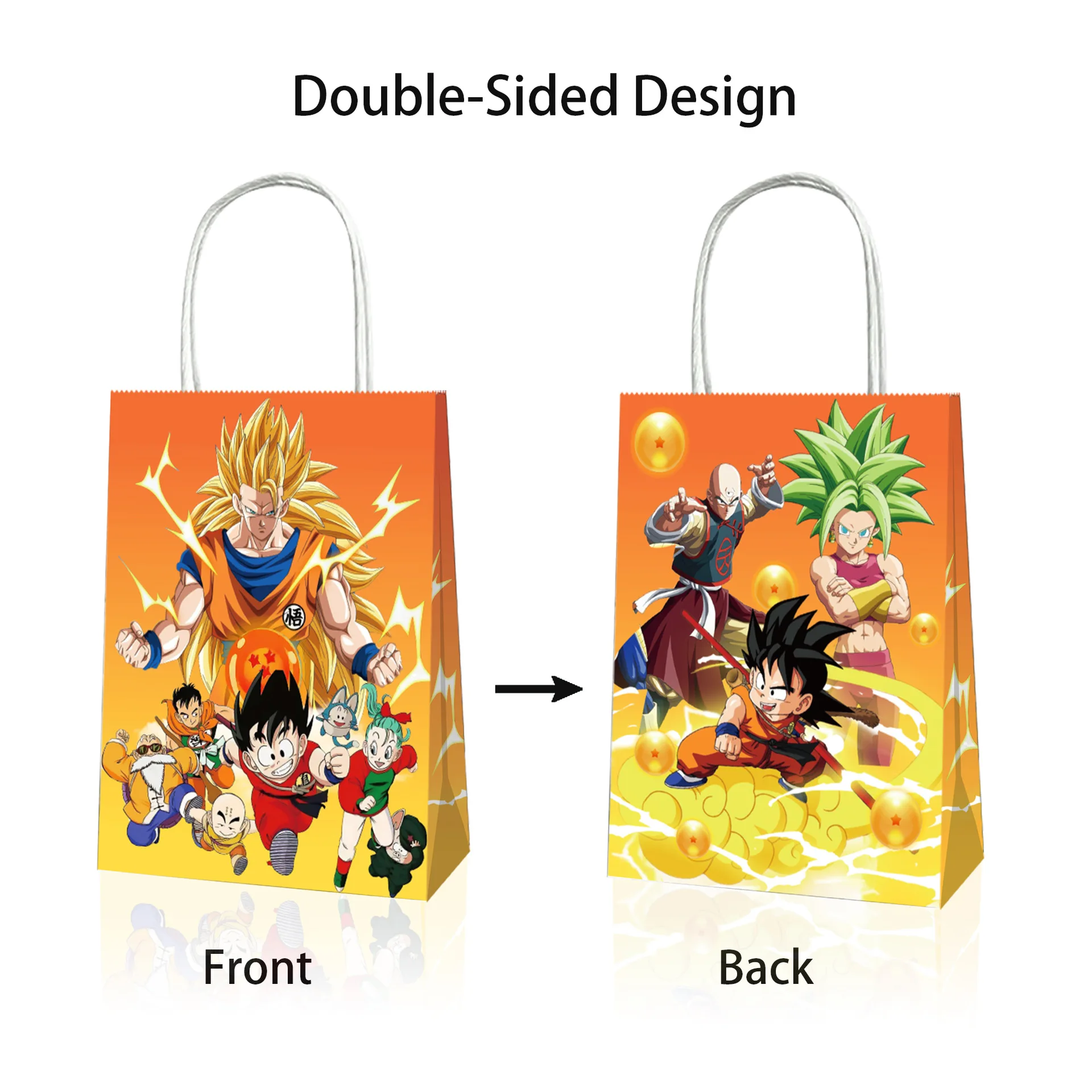 12PCS Dragon Ball Theme Party Decoration Balloon Kids Birthday Party Gift Bags Baby Shower Dragon Ball Toys Event Supplies