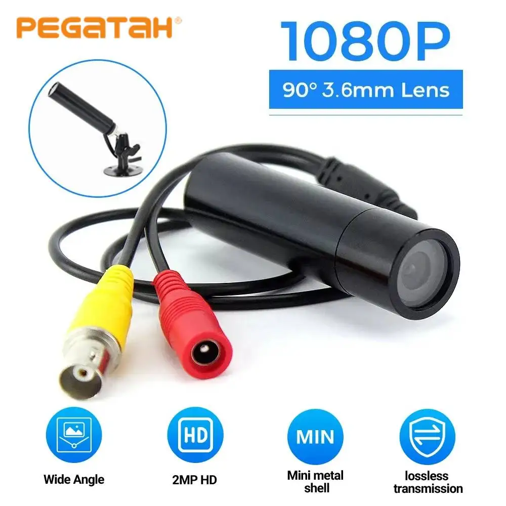 

1080P AHD Bullet Camera 2MP Mini Metal CCTV 3.6mm Lens Day/Night Vision UTC/4-in-1 OSD IP66 Waterproof 12V DC For Indoor/Outdoor