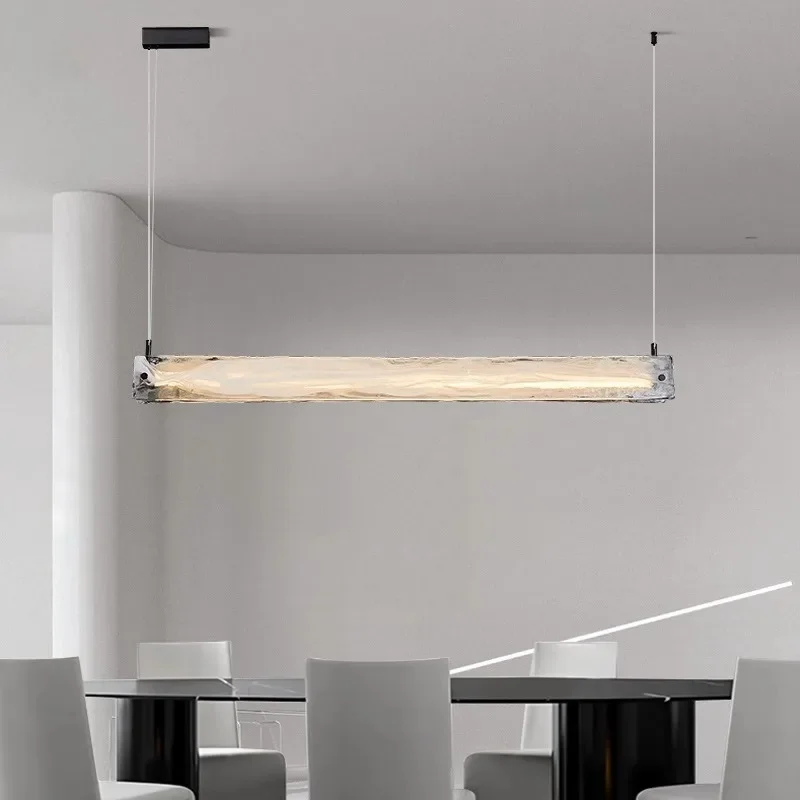 Ghjuyiumol moderno e minimalista restaurante longo nuvem nevoeiro lustre de vidro nordic criativo sala estar mesa jantar barra arte lâmpada