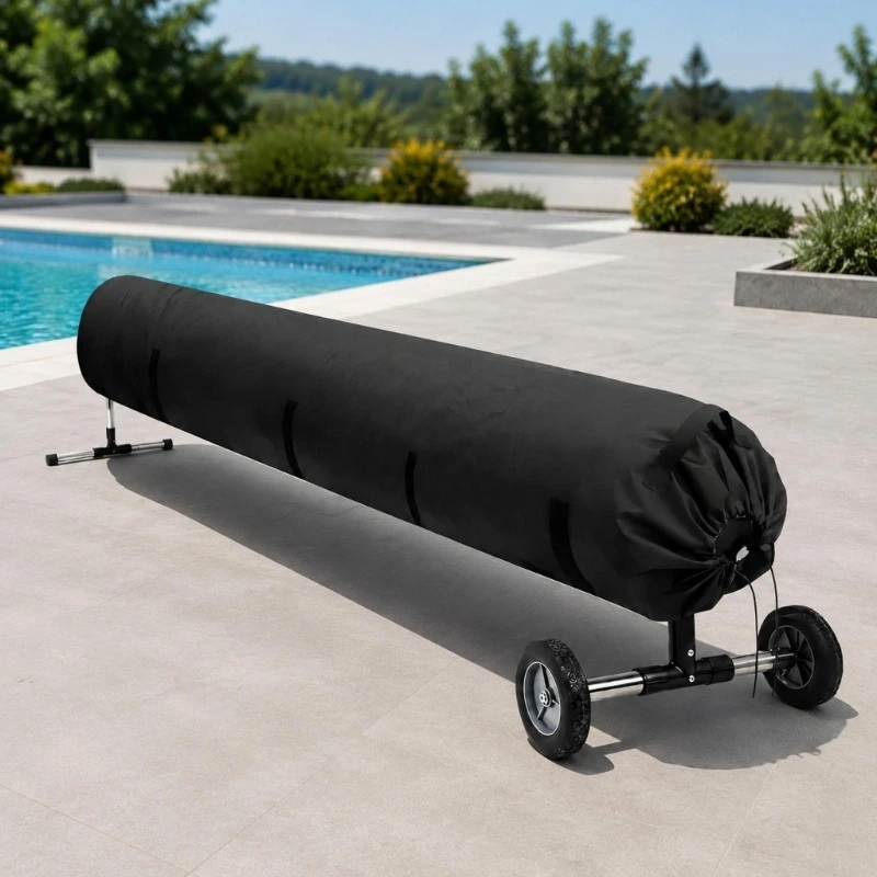  Outdoor Pool Winder Cover with Sewn Carry Handles for Handling and Storage