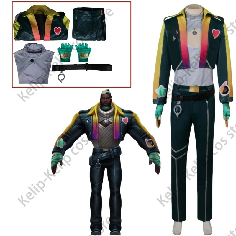 Heartsteel K’SANTE Cosplay Costume Fantasy Outfits Game LoL Heartsteel Disguise Costume Male Halloween Roleplay Suit