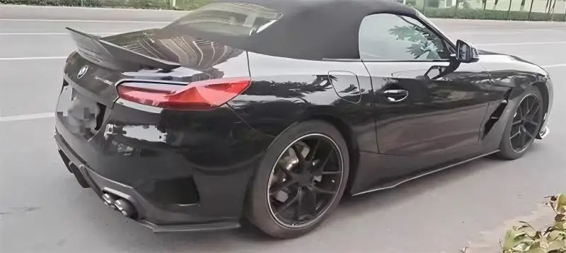 ل BMW Z4 G29 2019 2020 2021 2022 2023 ReaI ألياف الكربون الوفير الجبهة الشفة الخلفية الشفة الجانبية التنانير الذيل الجناح المفسد عدة