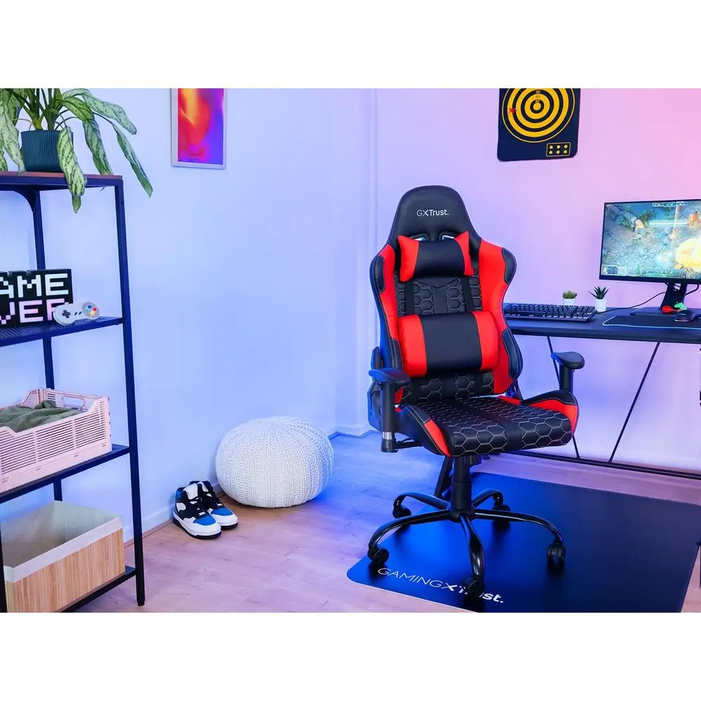 Trust Gaming GXT 708R Rest Gaming Chair, ull 360° Swivel Chair with Removable Cushions, Locking Chair, Height Adjustable Gaming