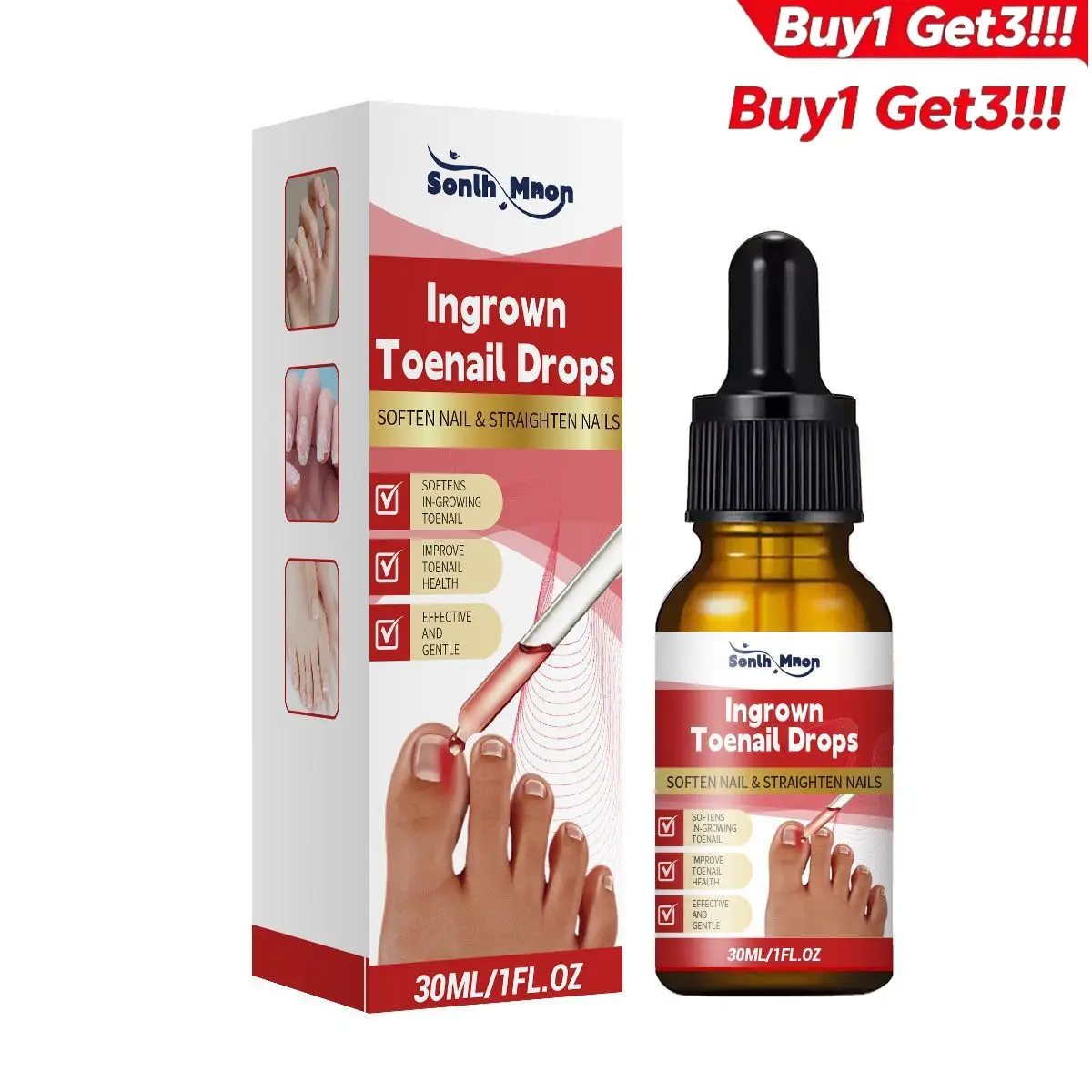 

Buy 1 Get 3 Toenail Care Essence Moisturizing Cleansing Foot Nail Care Brightening Nail Care Essential Oil