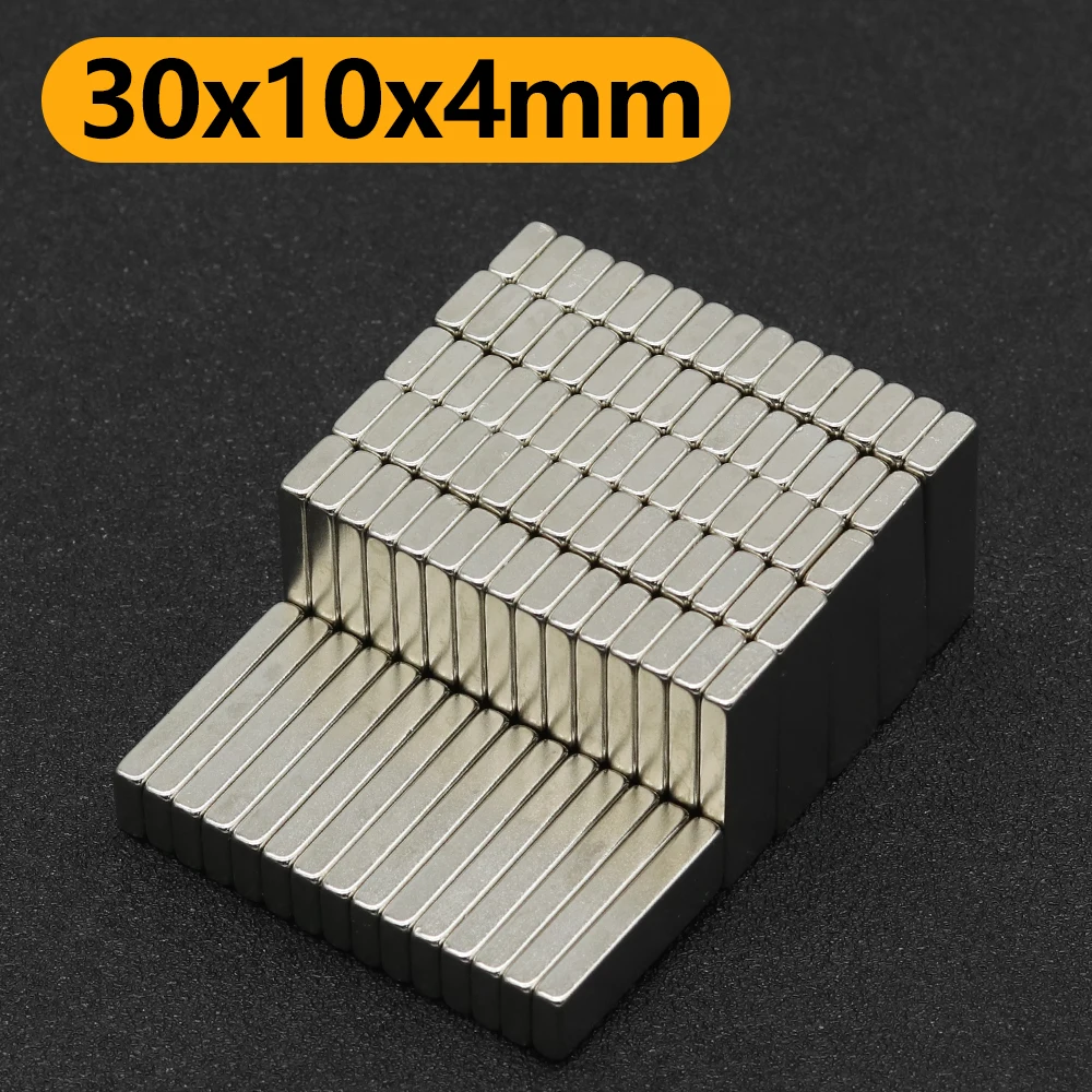 

1~100Pcs 30x10x4mm N35 NdFeB Block Magnet Super Powerful Neodymium Magnets Strong Permanent Magnetic imanes 30x10x4