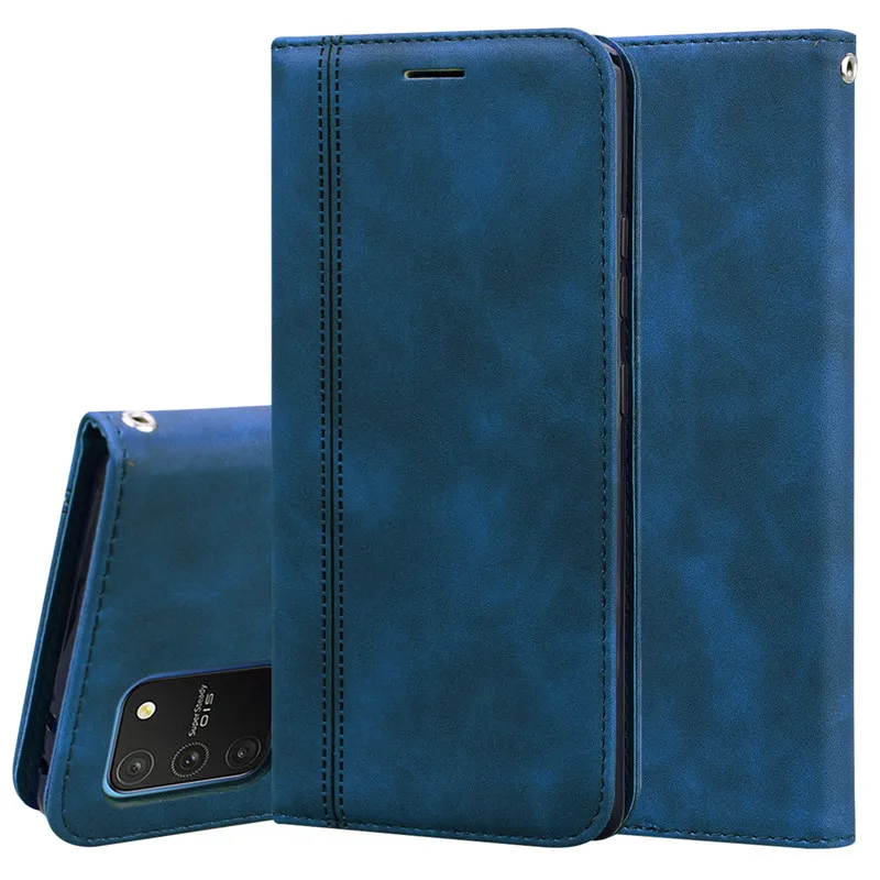 Para Samsung Galaxy S10 Lite Funda G770F Silicona de lujo Pu Funda con tapa de cuero para Samsung S10 Lite Funda 2020 S10Lite Funda tipo cartera