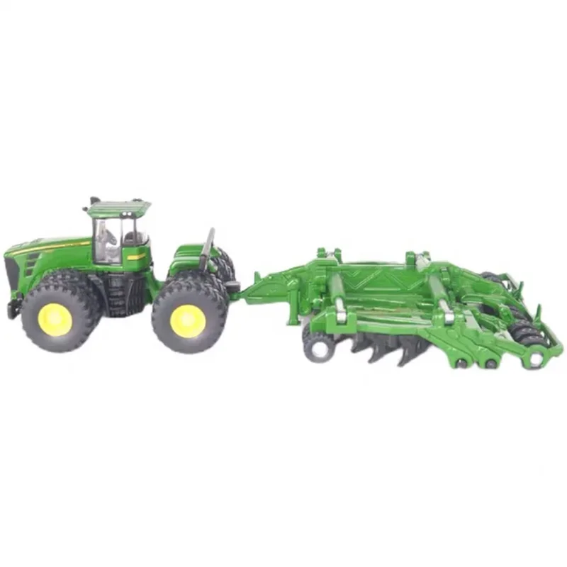 Diecast 1:87 Scale SIKU 1856 9630 Double Wheel Tractor with Soil Tiller and Plow Alloy Toy Car Collection Gift